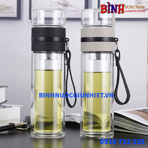 Bình giữ nhiệt thủy tinh có dây treo