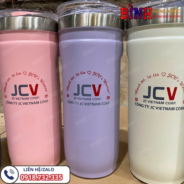 Bình giữ nhiệt quà tặng công đoàn in logo