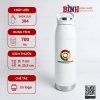 Bình giữ nhiệt 700ml màu trắng in logo thương hiệu