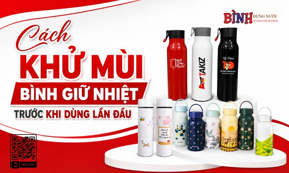 khử mùi bình giữ nhiệt đúng cách trước khi sử dụng lần đầu