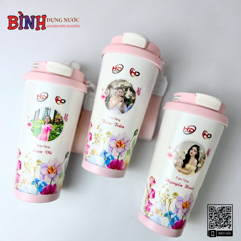 Ly giữ nhiệt in ảnh cá nhân làm quà tặng 20-10.