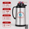 Phích giữ nhiệt Rạng Đông dung tích 1 lít kiểu phích lùn in logo Đại hội Công đoàn xã Dương Xuân Hội, phù hợp làm quà tặng đại biểu và khách mời.