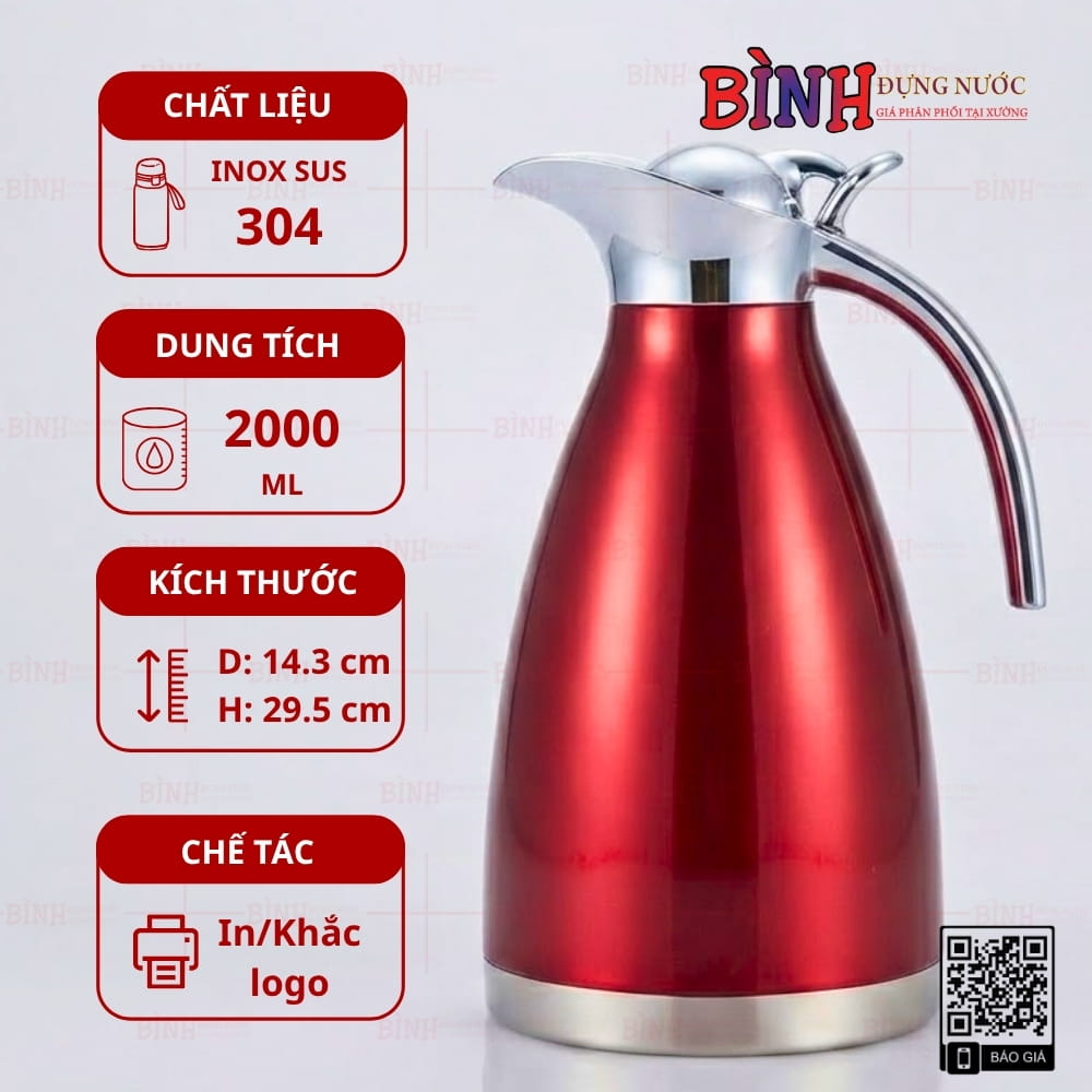Phích giữ nhiệt mỏ vịt dung tích 2L