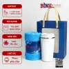 Set quà tặng thể thao gồm ly giữ nhiệt và khăn lau đầu, đi kèm túi giấy mica tiện dụng.
