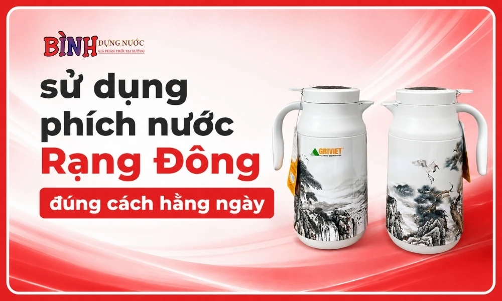 Hướng dẫn sử dụng phích nước Rạng Đông đúng cách hằng ngày