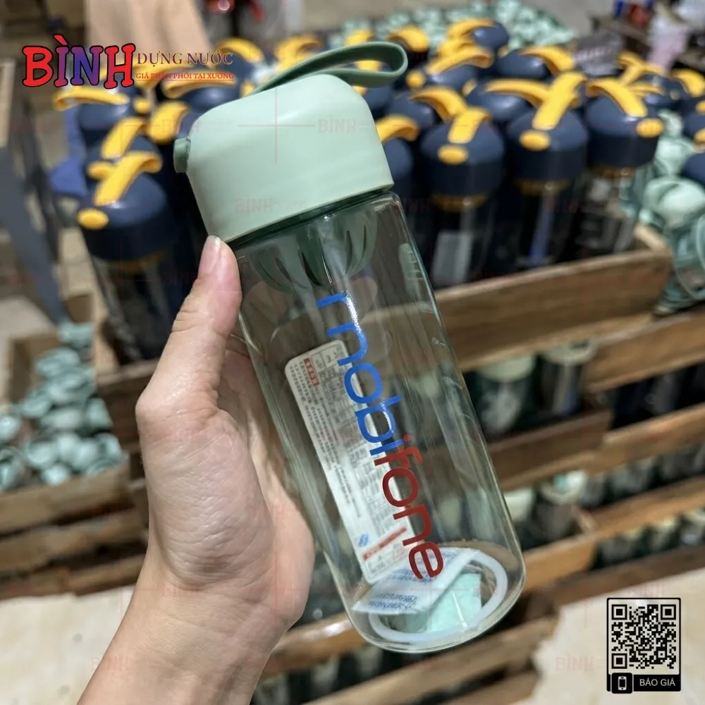 Bình nhựa 600ml in thương hiệu MobiFone