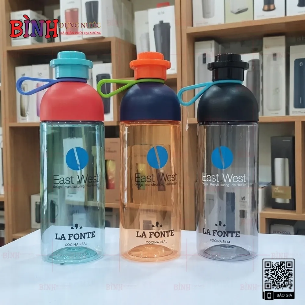 Bình nhựa Lafonte 600ml in thương hiệu East West
